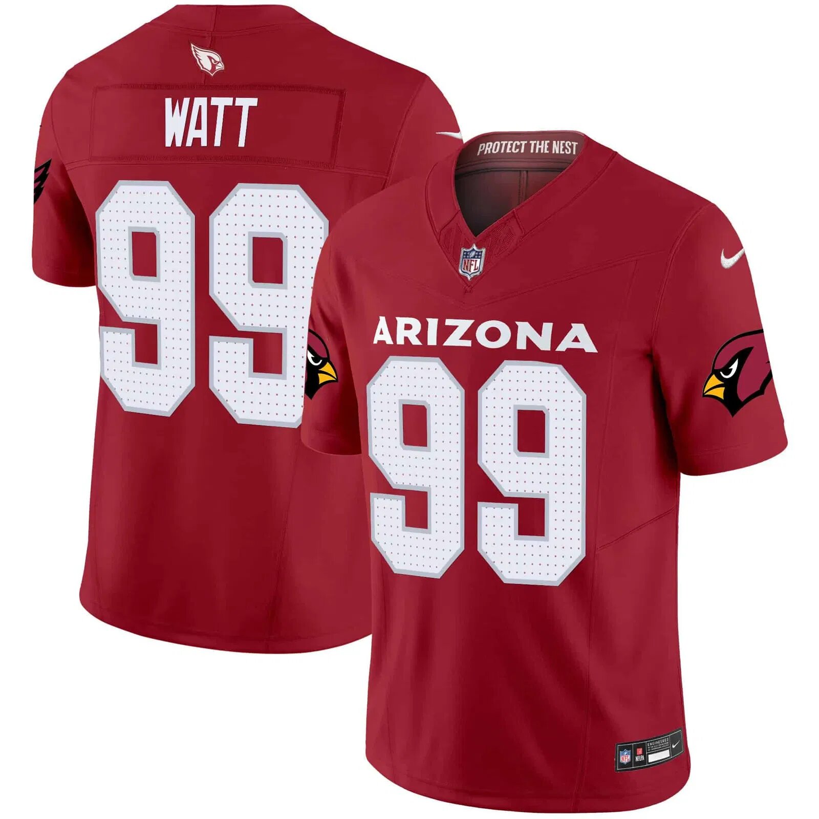 Men Arizona Cardinals #99 Watt Red Nike 2024 Vapor Limited NFL Jersey